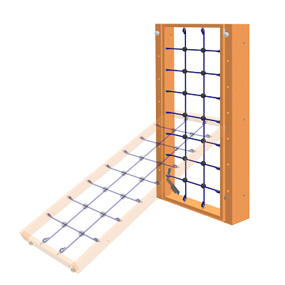 Thumbnail - Sport-Thieme Klapp-Turnwand "TuWa Kletternetz Incline", Ohne Fallschutzmatten