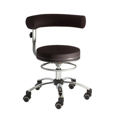 Sanus Gesundheitsstuhl Drehstuhl, Stoffbezug, Schwarz-Schwarz, Höhenverstellbar 42–51 cm