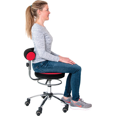 Sanus Gesundheitsstuhl Drehstuhl, Rot-Sc...