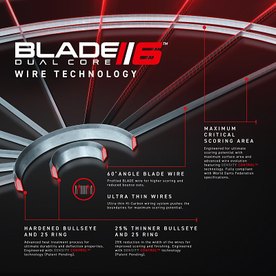 Thumbnail - Winmau Steeldartscheibe "Blade 6 Dual Core"