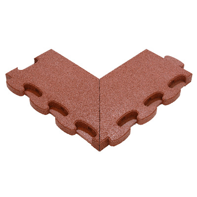 Gum-Tech Negatives Eckstück "Gerade" für Fallschutzplatten, Rot, 4,5 cm