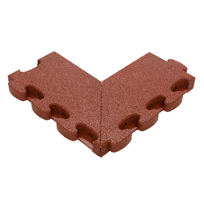 Gum-Tech Negatives Eckstück "Gerade" für Fallschutzplatten, Grün, 6 cm