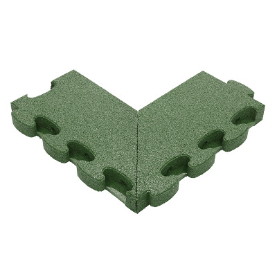 Gum-Tech Negatives Eckstück "Gerade" für Fallschutzplatten, Grau, 6 cm