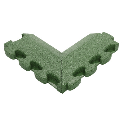 Gum-Tech Negatives Eckstück "Abgeschrägt" für Fallschutzplatten, Grün, 6 cm