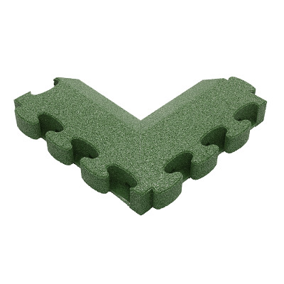 Gum-Tech Negatives Eckstück "Abgeschrägt" für Fallschutzplatten, Grün, 8 cm