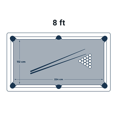 Thumbnail - Stradivari Billardtisch "Nero", EuroSpeed, Grün, 8 ft (Spielfeld 224x112 cm)