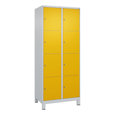 Thumbnail - C+P Fächerschrank "Classic Plus", 4 Fächer übereinander, Abteilbreite 40 cm, mit Füßen, Verkehrsgelb (RAL 1023), 195x80x...