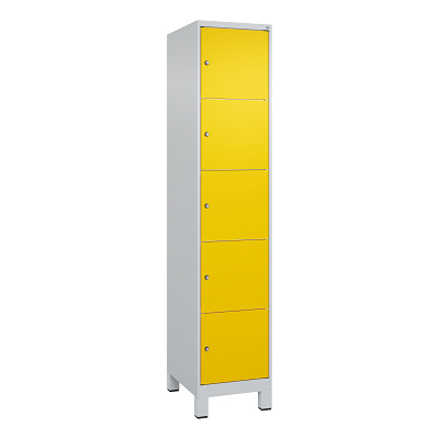 Thumbnail - C+P Fächerschrank "Classic Plus", 5 Fächer übereinander, Abteilbreite 40 cm, mit Füßen, Clowngrün (RAL 110 80 60), 195x4...