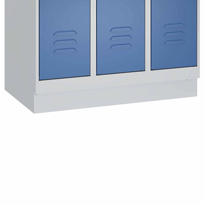 Thumbnail - C+P Doppel-Garderobenschrank "Classic Plus", Abteilbreite 40 cm, mit Sockel, Verkehrsgelb (RAL 1023), 195x120x50 cm/ 6 F...