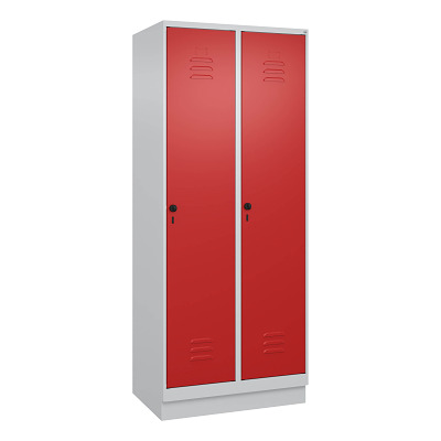 Thumbnail - C+P Garderobenschrank "Classic Plus", Abteilbreite 40 cm, mit Sockel, Clowngrün (RAL 110 80 60), 195x120x50 cm/ 3 Fächer