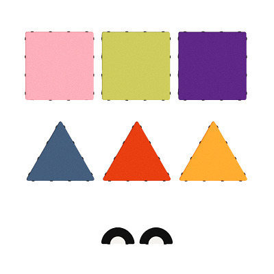 Tukluk Mattenbausatz "Kunterbunt", Rainbow Pro, 8-teiliges Set