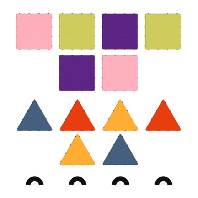 Tukluk Mattenbausatz "Kunterbunt", Rainbow Pro, 16-teiliges Set