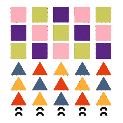 Tukluk Mattenbausatz "Kunterbunt", Rainbow Pro, 40-teiliges Set
