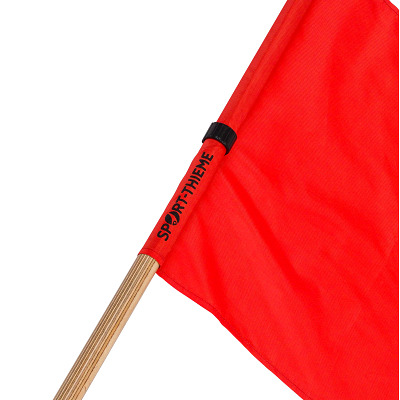 Thumbnail - Sport-Thieme Kampfrichterfahne "Colour", Holz-Griff, Rot