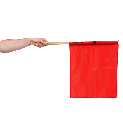 Thumbnail - Sport-Thieme Kampfrichterfahne "Colour", Holz-Griff, Rot