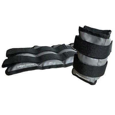 Sport-Thieme Gewichtsmanschetten "Allround", 2,0 kg, Schwarz-Grau