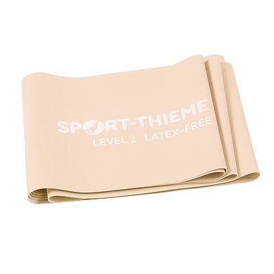 Sport-Thieme Fitnessband "125 latexfrei", Beige, Medium, 2,5 m