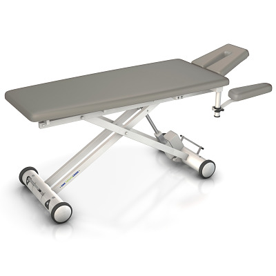 HWK Therapieliegen Elektrische Therapieliege "Solid E4", 65 cm, Chrom, Weiß