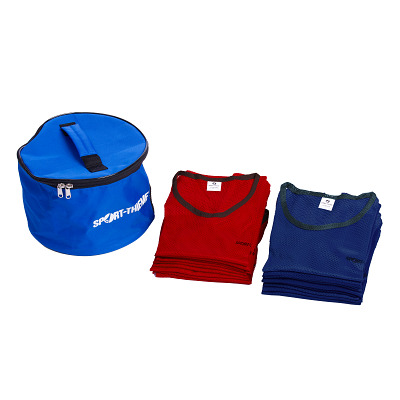 Sport-Thieme Kennzeichnungswesten-Set "Premium", Jugendliche, Rot/Blau