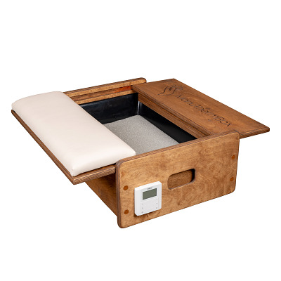 Thumbnail - "RelaxSensation Wärme-Therapiebox ""ManuTherm"", Traubenkerne, Creme, Nussbaum"