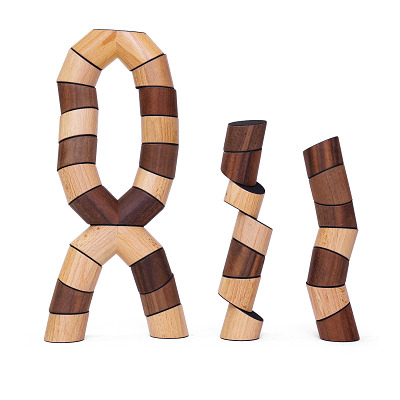 Frechling Konstruktionsspiel "Loggos", L, Nuss/Buche, 33 Steine