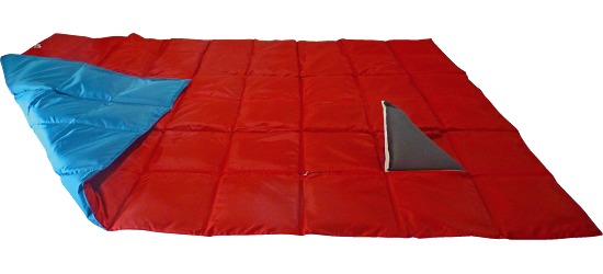 Enste Physioform Reha Schwere Decke/Gewichtsdecke 198x126 cm / Blau-Rot, Außenhülle Suratec