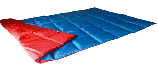 Enste® Schwere Decke/Gewichtsdecke 198x126 cm / Blau-Rot, Außenhülle Suratec