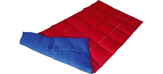 Enste® Schwere Decke/Gewichtsdecke 144x72 cm / Rot-Blau, Außenhülle Baumwolle