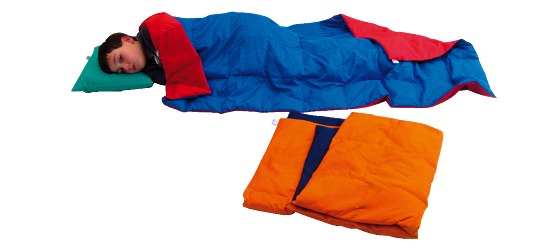 Enste® Schwere Decke/Gewichtsdecke 144x72 cm / Rot-Blau, Außenhülle Baumwolle