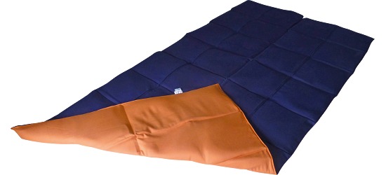 Enste® Schwere Decke/Gewichtsdecke 180x90 cm / Dunkelblau-Terracotta, Außenhülle Baumwolle