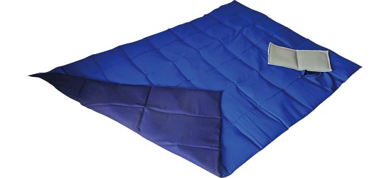Enste® Schwere Decke/Gewichtsdecke 198x126 cm / Blau-Dunkelblau, Außenhülle Baumwolle