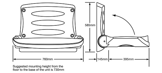 baby changing station mounting height