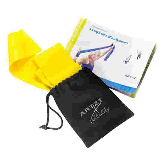 Artzt Vitality træningsbånd, latexfri 2,5 m, Gul, let