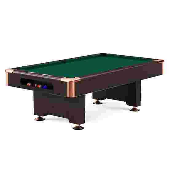 Automaten Hoffmann Billardbord &quot;Club Pro III&quot; dekor valnød 8 ft (Spillefelt 224x112 cm), Simonis 860, Gul-grøn