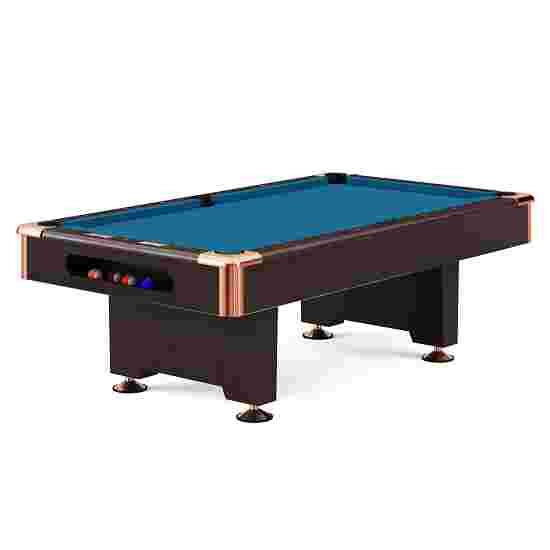 Automaten Hoffmann Billardbord &quot;Club Pro III&quot; dekor valnød 8 ft (Spillefelt 224x112 cm), Simonis 860, Turneringsblå