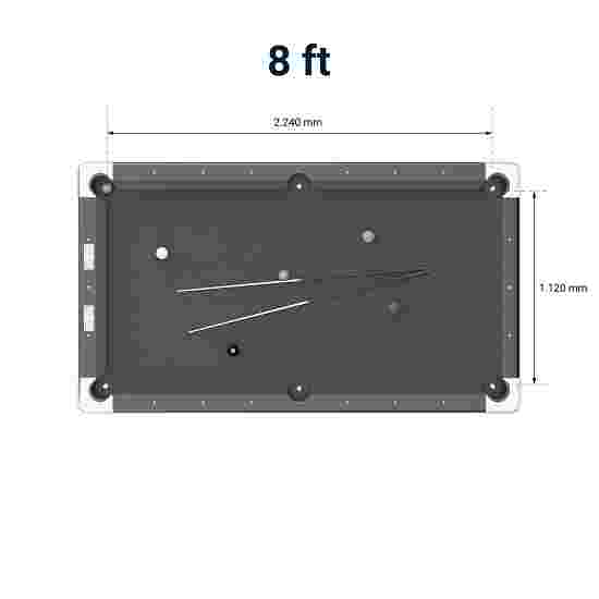 Automaten Hoffmann Billardtisch Billardtisch &quot;Club Pro&quot; Dekor Nussbaum EuroSpeed, 8 ft (Spielfeld 224x112 cm), Grün