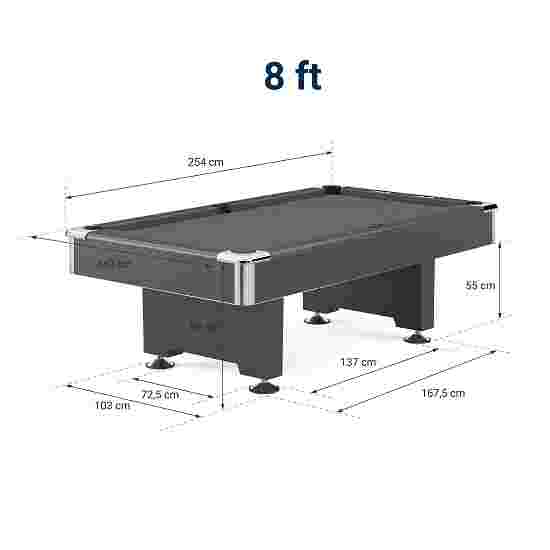 Automaten Hoffmann Billardtisch Billardtisch &quot;Club Pro&quot; Dekor Nussbaum EuroSpeed, 8 ft (Spielfeld 224x112 cm), Grün