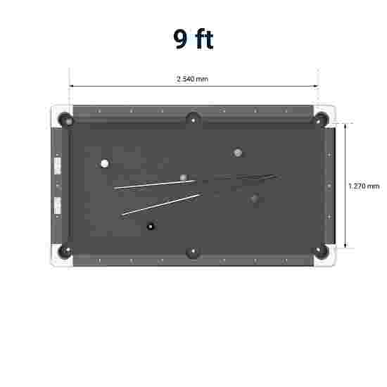 Automaten Hoffmann Billardtisch &quot;Club Pro III&quot; Dekor Grau 9 ft (Spielfeld 254x127 cm), EuroSpeed, Grün