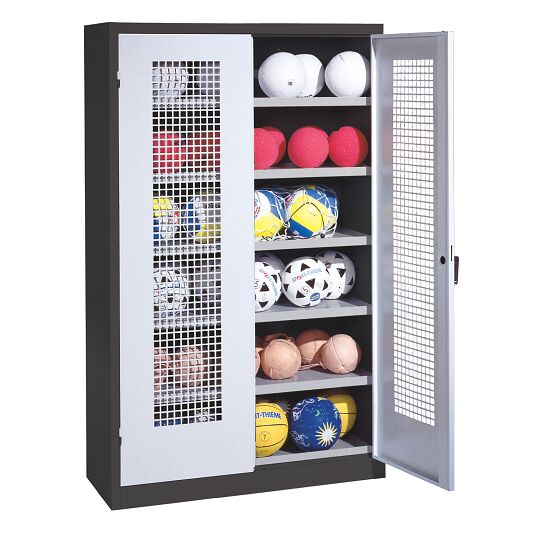 Ball Cabinet Hxwxd 195x120x50 Cm With Perforated Metal Double