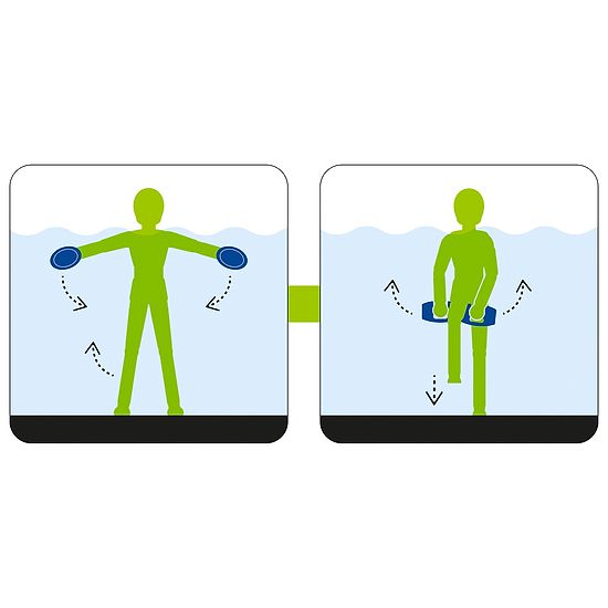 Beco BEbell – Manubri Per Acquagym, Blu, Taglia S (12x21 Cm), In EPP, Per Fitness, Riabilitazione E Terapia In Acqua