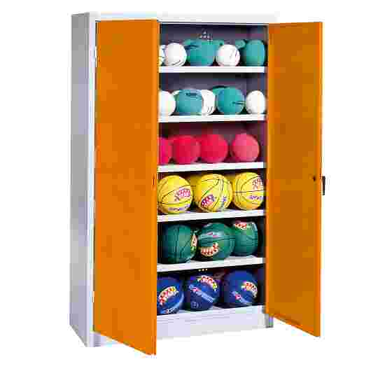 C+P Ball Cabinet Yellow orange (RAL 2000), Light grey (RAL 7035), Single closure
