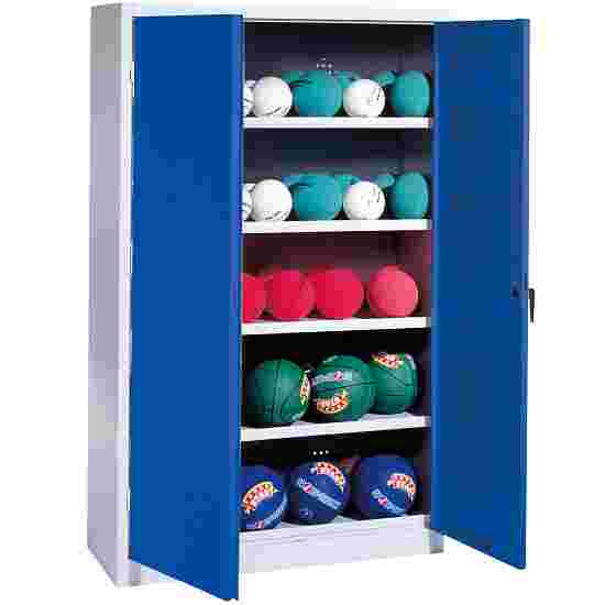 C+P Ball Cabinet Gentian blue (RAL 5010), Light grey (RAL 7035), Single closure, Handle