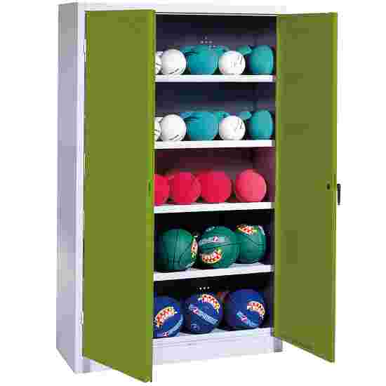 C+P Ball Cabinet Viridian green (RDS 110 80 60), Light grey (RAL 7035), Single closure, Handle