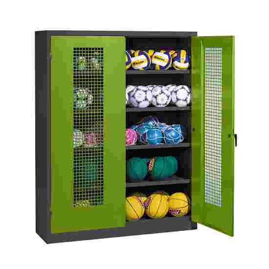 C+P Ball Cabinet Viridian green (RDS 110 80 60), Anthracite (RAL 7021), Single closure, Handle