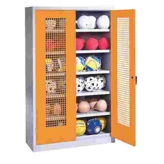 C+P Ball Cabinet Yellow orange (RAL 2000), Light grey (RAL 7035), Single closure, Ergo-Lock recessed handle