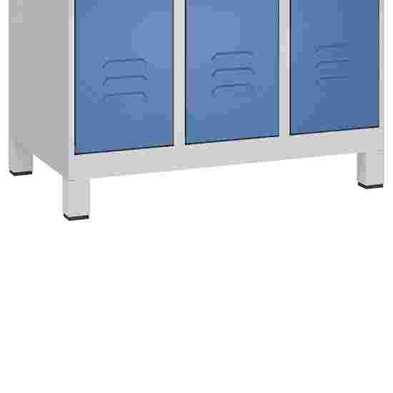 C+P Doppel-Garderobenschrank &quot;Classic Plus&quot;, Abteilbreite 30 cm, mit Füßen 195x120x50 cm/ 8 Fächer, Verkehrsgelb (RAL 1023)