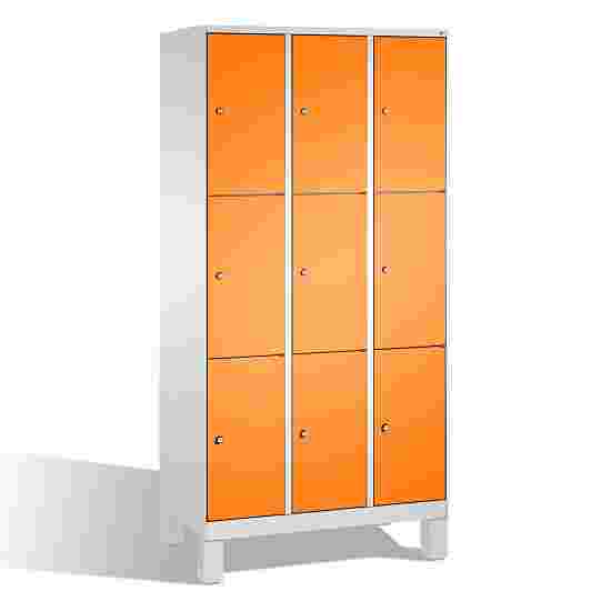 C+P Fächerschrank &quot;S 3000 Evolo&quot; 185x90x50 cm/ 9 Fächer, Gelborange (RAL 2000)