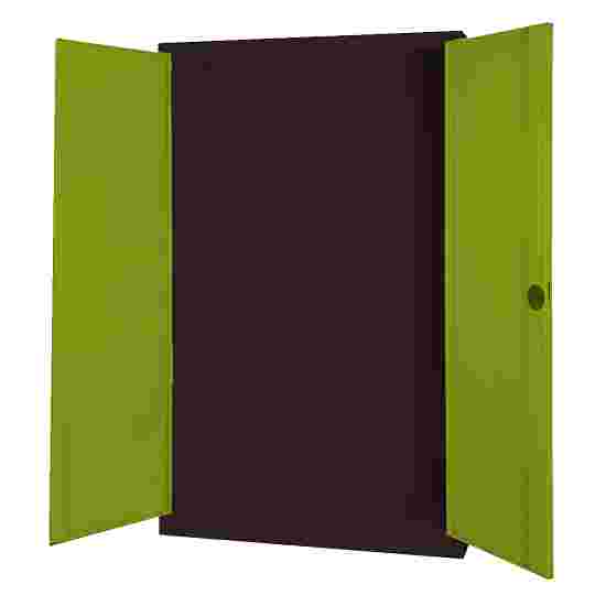 C+P Modul-Sportgeräteschrank (HxBxT: 195x120x50 cm, mit Vollblech-Flügeltüren) Viridingrün (RDS 110 80 60), Anthrazit (RAL 7021), Gleichschließung, Klinkengriff