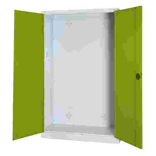 C+P Modul-Sportgeräteschrank (HxBxT: 195x120x50 cm, mit Vollblech-Flügeltüren) Viridingrün (RDS 110 80 60), Lichtgrau (RAL 7035), Gleichschließung, Ergo-Lock Muldengriff