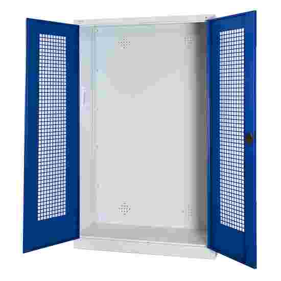 C+P Modular sports equipment cabinet Gentian blue (RAL 5010), Light grey (RAL 7035), Single closure, Handle
